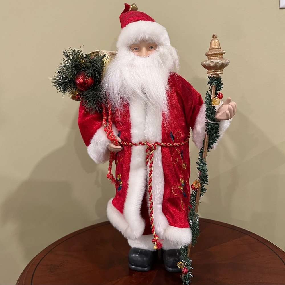 Source Unknown Red and White Santa Figurine
